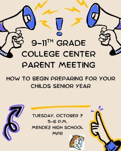 9th-10th Grader Parent Meeting Flyer